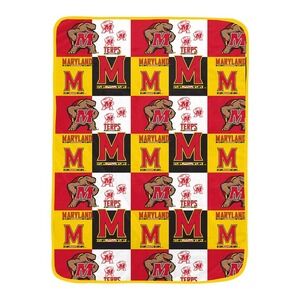 Maryland Terrapins Oversized Graphic Blanket Pegasus 66" x 95" Grid Ultra Cozy